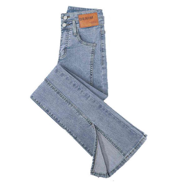 elastic split jeans women's autumn and winter 2021 high waist thin wide legs micro horn floor dragging pants, Black;white
elastic split jeans women's autumn and winter 2021 high waist thin wide legs micro horn floor dragging pants, Black;white