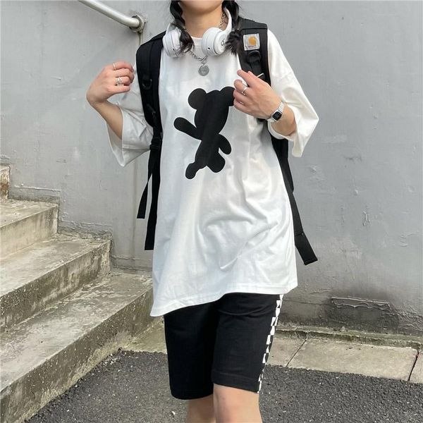 women's t-shirt 2021 fashion cute bear cartoon print casual women o-neck short sleeve pullovers loose tee plus-size, White
women's t-shirt 2021 fashion cute bear cartoon print casual women o-neck short sleeve pullovers loose tee plus-size, White