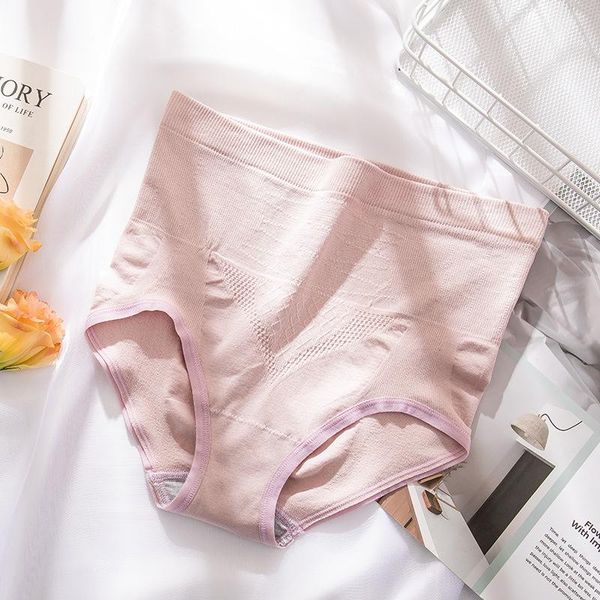 women's panties female traceless abdomen briefs cartoon printing soft breathable knickers mid waist cotton crotch underpants, Black;pink