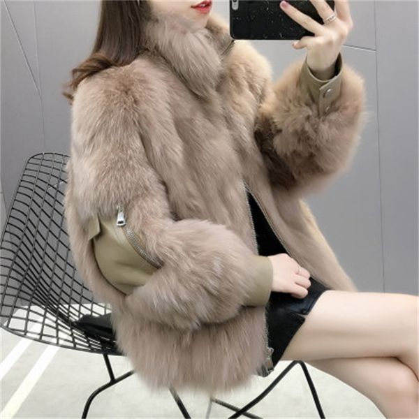 women's fur & faux autumn and winter coat female fur leather korean collar is thin zipper regular turn-down collar y91k, Black
women's fur & faux autumn and winter coat female fur leather korean collar is thin zipper regular turn-down collar y91k, Black