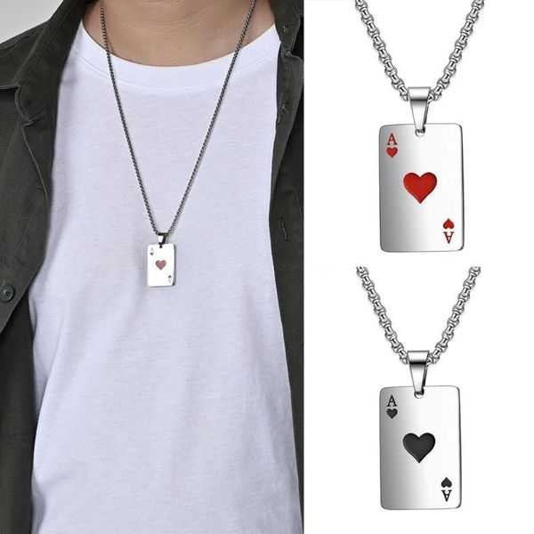 chains lucky ace of spades mens necklace color poker pendant for male stainless steel casino fortune playing cards, Silver
chains lucky ace of spades mens necklace color poker pendant for male stainless steel casino fortune playing cards, Silver