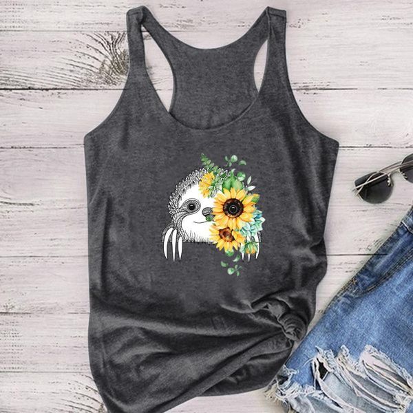 sloth sunflowers womens tank printed tanks sleeveless women summer for ladies cute graphic vogue plus size ropa de mujer, White
sloth sunflowers womens tank printed tanks sleeveless women summer for ladies cute graphic vogue plus size ropa de mujer, White