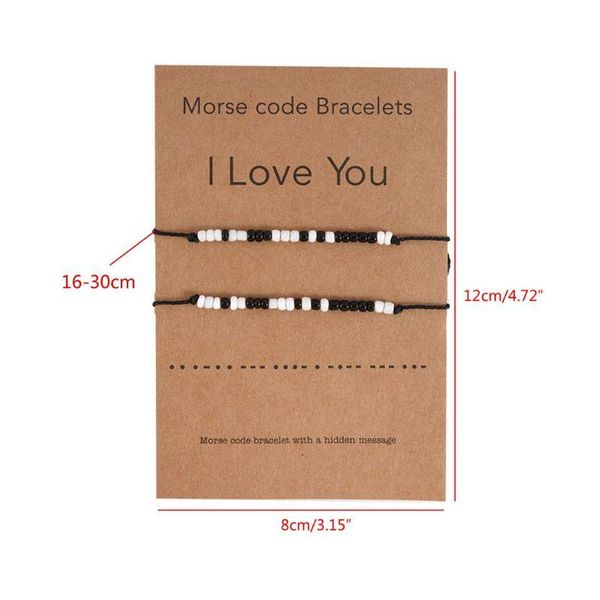 charm bracelets 2pcs i love you friendship morse code dainty beaded bracelet with secret message for women men lover jewelry gifts, Golden;silver
charm bracelets 2pcs i love you friendship morse code dainty beaded bracelet with secret message for women men lover jewelry gifts, Golden;silver