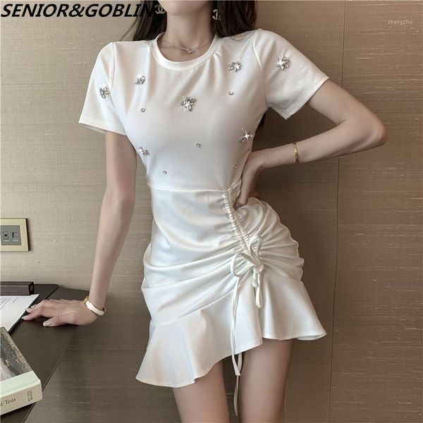 casual dresses front drawstring bandage women white o neck short sleeve club party dress summer beading diamante mini, Black;gray
casual dresses front drawstring bandage women white o neck short sleeve club party dress summer beading diamante mini, Black;gray