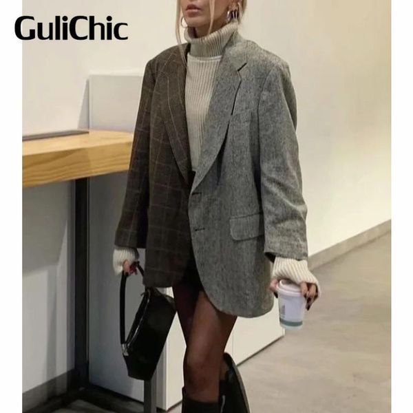 women's suits & blazers 8.10 gulichic women long sleeve blazer fashion color contrast single-breasted jacket female vintage casual outw, White;black
women's suits & blazers 8.10 gulichic women long sleeve blazer fashion color contrast single-breasted jacket female vintage casual outw, White;black
