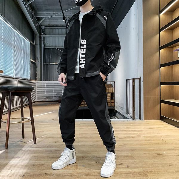 men's tracksuits korean style men sets casual loose tracksuit cardigan long sleeve hoodie jogging suits ropa hombre clothing db60t, Gray
men's tracksuits korean style men sets casual loose tracksuit cardigan long sleeve hoodie jogging suits ropa hombre clothing db60t, Gray