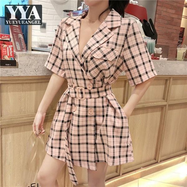 sweet green white pink plaid high waist single breasted suit wide leg jumpsuits women summer loose casual mini shorts rompers women's &, Black;white
sweet green white pink plaid high waist single breasted suit wide leg jumpsuits women summer loose casual mini shorts rompers women's &, Black;white