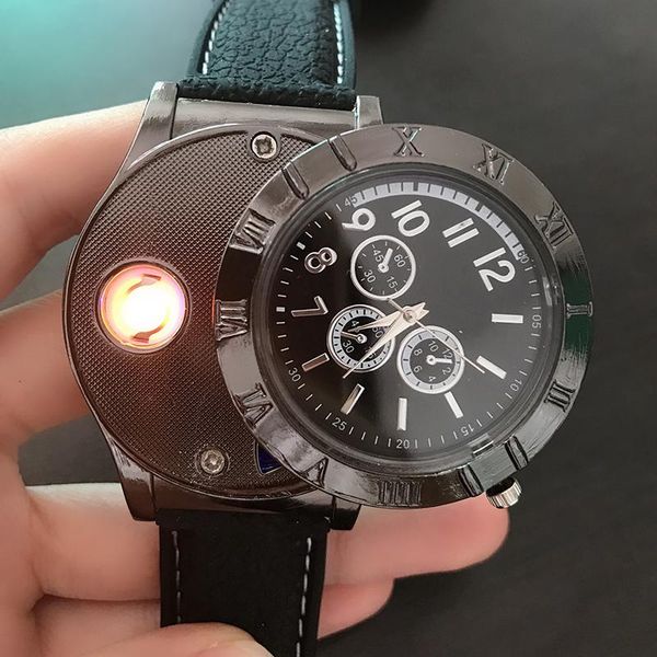 wristwatches usb charging lighter watch windproof electronic flameless watches men quartz clock relogio masculino, Slivery;brown
wristwatches usb charging lighter watch windproof electronic flameless watches men quartz clock relogio masculino, Slivery;brown