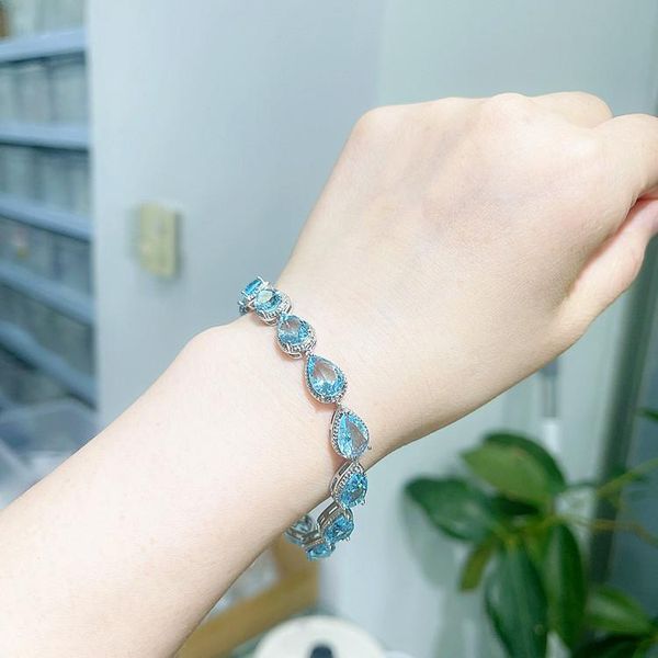 link, chain crystal inlaid with large shallow sea orchid water droplets generous bracelet 2021 color jewelry for girls women, Black
link, chain crystal inlaid with large shallow sea orchid water droplets generous bracelet 2021 color jewelry for girls women, Black