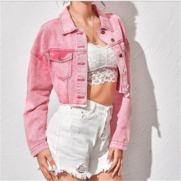 women's jackets spring autumn short models pink denim jacket coat clothes top, Black;brown
women's jackets spring autumn short models pink denim jacket coat clothes top, Black;brown