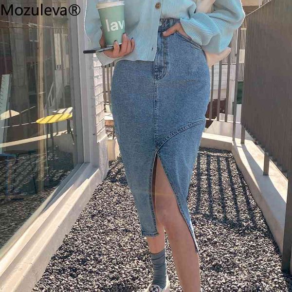 spring summer irregular women midi denim skirts casual high waist pockets split female package hip jeans 210427, Black
spring summer irregular women midi denim skirts casual high waist pockets split female package hip jeans 210427, Black