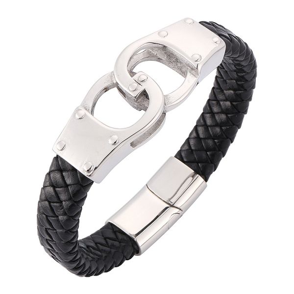america and europe new trendy stainless steel cuff charm bracelet magnetic buckle black brown genuine leather bracelets, Golden;silver
america and europe new trendy stainless steel cuff charm bracelet magnetic buckle black brown genuine leather bracelets, Golden;silver