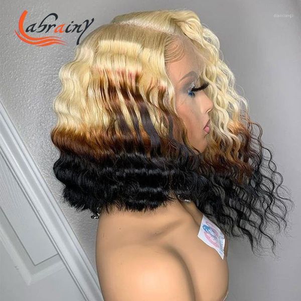 deep weave hd transparent lace frontal human hair wigs bob highlight blonde curly pre plucked glueless bleached knots 13x61, Black;brown
deep weave hd transparent lace frontal human hair wigs bob highlight blonde curly pre plucked glueless bleached knots 13x61, Black;brown