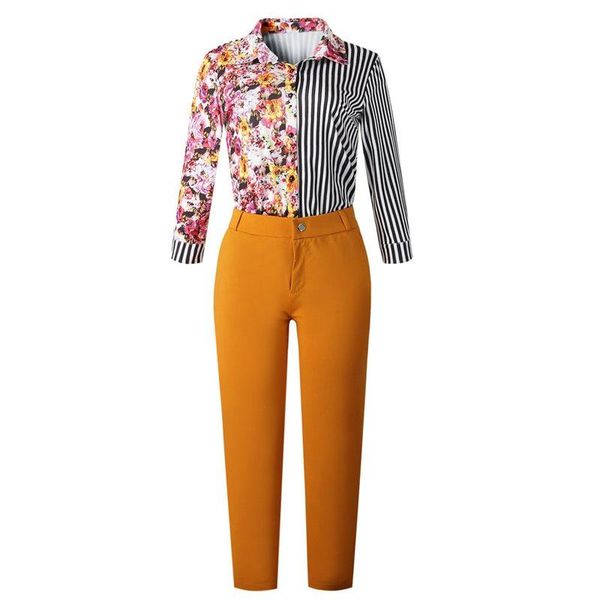 two piece dress african fashion women sets floral print stripe long sleeve office shirt casual harem pants ol outfit 2021 elegant, White
two piece dress african fashion women sets floral print stripe long sleeve office shirt casual harem pants ol outfit 2021 elegant, White