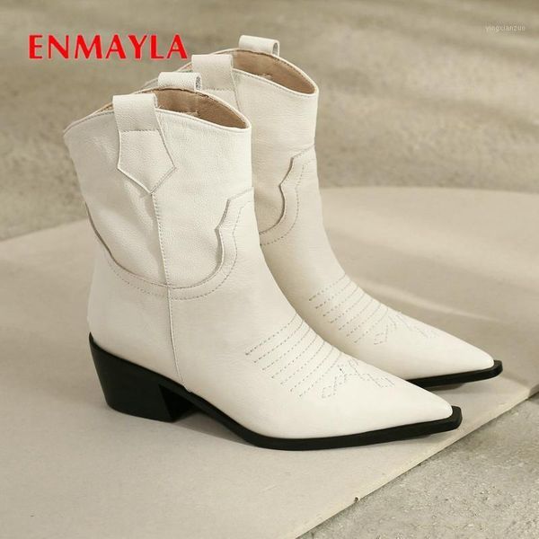 boots enmayla 2021 genuine leather pointed toe women fashion winter basic spike heels ankle for zip1, Black
boots enmayla 2021 genuine leather pointed toe women fashion winter basic spike heels ankle for zip1, Black