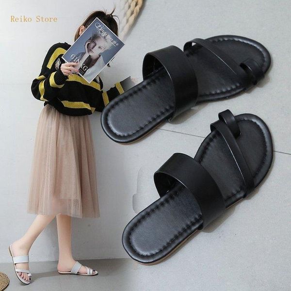 slippers fashionable simple fairy style summer flat sandals women's outer wear thin strap one pair of shoes for two uses v3fp, Black
slippers fashionable simple fairy style summer flat sandals women's outer wear thin strap one pair of shoes for two uses v3fp, Black