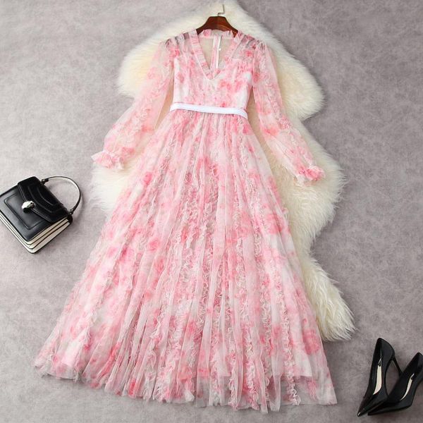 casual dresses 2021 long-sleeved v-neck mesh pleated pink fashion dress european and american women's clothing spring, Black;gray
casual dresses 2021 long-sleeved v-neck mesh pleated pink fashion dress european and american women's clothing spring, Black;gray