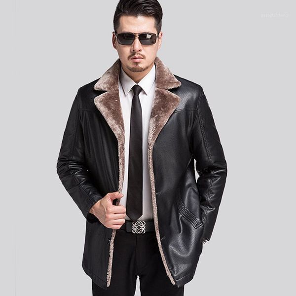 men's fur & faux 2021 winter business casual sheepskin leather jackets men warm thick coats m-xxxl, Black
men's fur & faux 2021 winter business casual sheepskin leather jackets men warm thick coats m-xxxl, Black