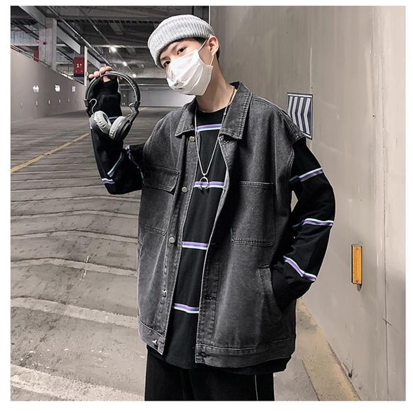 men's jackets fashion loose denim vest handsome jacket tooling cantilevered sleeveless coat jean men bomber, Black;brown
men's jackets fashion loose denim vest handsome jacket tooling cantilevered sleeveless coat jean men bomber, Black;brown