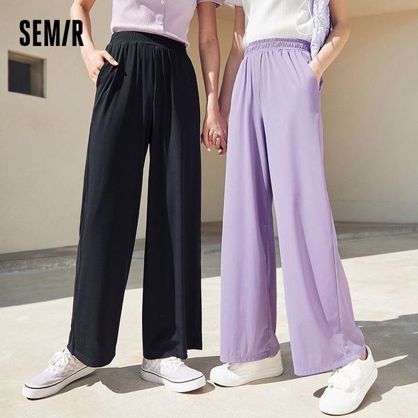women's pants & capris semir women loose wide-leg 2021 summer slim mopping the floor casual trousers cloud light knit woman, Black;white
women's pants & capris semir women loose wide-leg 2021 summer slim mopping the floor casual trousers cloud light knit woman, Black;white