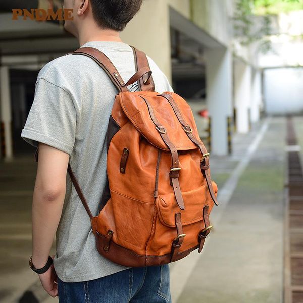 backpack vintage design genuine leather men's large-capacity casual high-quality natural real cowhide outdoor travel bagpack
backpack vintage design genuine leather men's large-capacity casual high-quality natural real cowhide outdoor travel bagpack