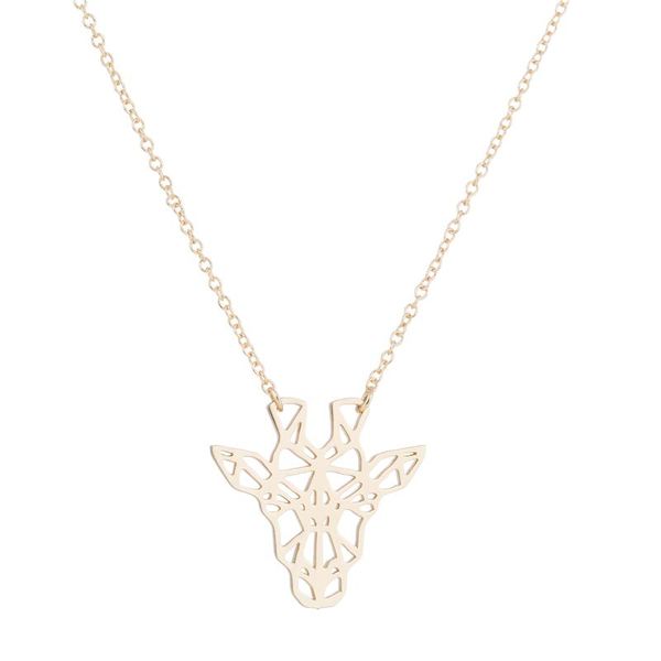 pendant necklaces cute giraffe head geometric hollow origami animal necklace cut out jewelry gift for women valentines gifts, Silver
pendant necklaces cute giraffe head geometric hollow origami animal necklace cut out jewelry gift for women valentines gifts, Silver