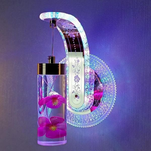 flower amber wall lamp 3 color changeing home deco crystal led light for bedroom living room decoration lighting lamps 
flower amber wall lamp 3 color changeing home deco crystal led light for bedroom living room decoration lighting lamps