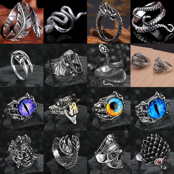designer rings punk vintage men retro dragon claw evil eyes devil eyeball snake animal male crystal finger ring jewelry halloween gifts, Golden;silver
designer rings punk vintage men retro dragon claw evil eyes devil eyeball snake animal male crystal finger ring jewelry halloween gifts, Golden;silver
