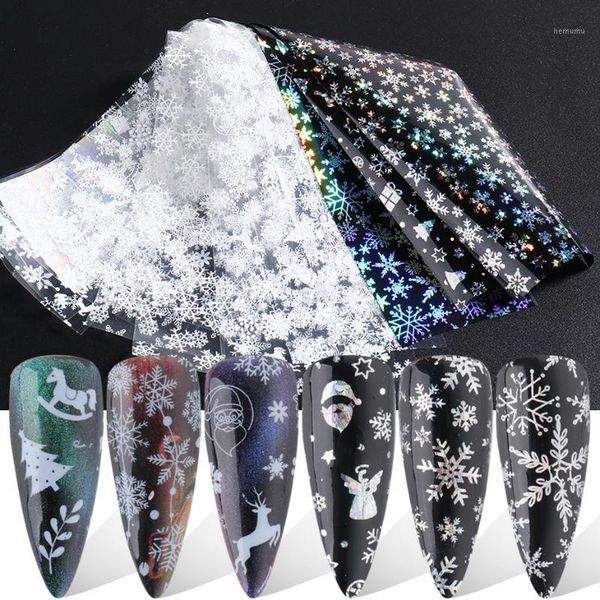 10pc nail stickers year snowflakes series transfer foils white laser snow christmas art manicure decoration tool be11021, Black
10pc nail stickers year snowflakes series transfer foils white laser snow christmas art manicure decoration tool be11021, Black