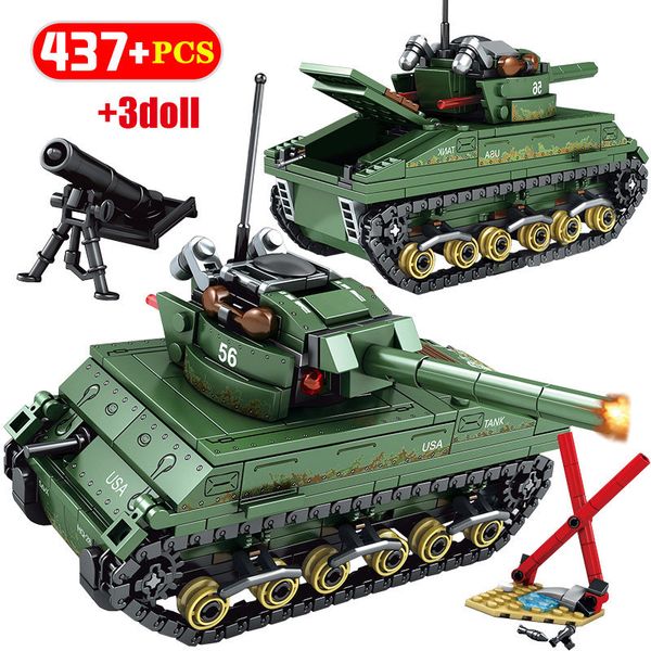 437pcs usa sherman m4 building blocks ww2 tank military technic city police soldier weapon bricks toys for child 1008
437pcs usa sherman m4 building blocks ww2 tank military technic city police soldier weapon bricks toys for child 1008
