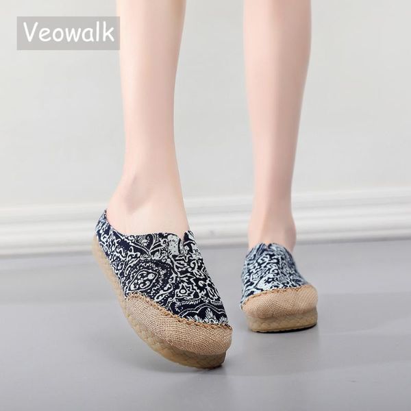 slippers veowalk vintage women floral canvas closed toe platforms ladies comfortable handmade flat mules casual summer shoes, Black
slippers veowalk vintage women floral canvas closed toe platforms ladies comfortable handmade flat mules casual summer shoes, Black
