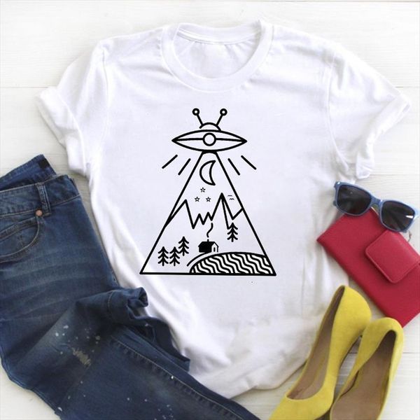 and women cartoon ufo simple men t shirts cute print fashion ladies summer tee female clothes womens graphic, White;black
and women cartoon ufo simple men t shirts cute print fashion ladies summer tee female clothes womens graphic, White;black