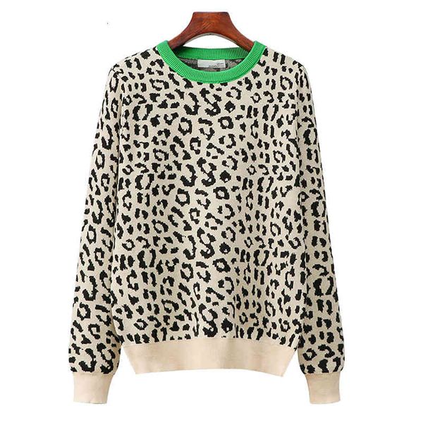 women's sweaters autumn winter women leopard knitted pullovers long sleeve contrast color crewneck jumpers sweter mujer m7fb, White;black
women's sweaters autumn winter women leopard knitted pullovers long sleeve contrast color crewneck jumpers sweter mujer m7fb, White;black