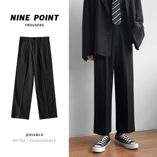 men's pants spring summer straight wide leg fashion business casual dress men loose suit mens trousers m-5xl khb5, Black
men's pants spring summer straight wide leg fashion business casual dress men loose suit mens trousers m-5xl khb5, Black