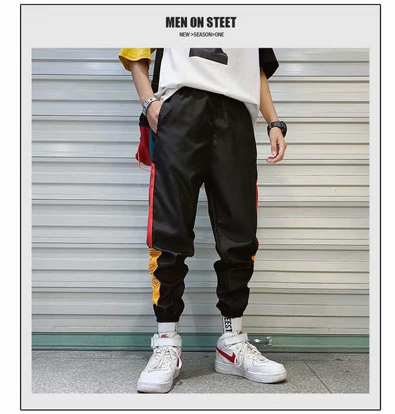 men's pants hip hop streetwear splice joggers fashion casual cargo trousers high street elastic waist harem pan 5h9j, Black
men's pants hip hop streetwear splice joggers fashion casual cargo trousers high street elastic waist harem pan 5h9j, Black