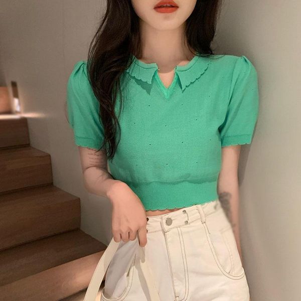 women's t-shirt jlong summer sweet tshirt ladies thin section loose bubble sleeve short tee shirt, White
women's t-shirt jlong summer sweet tshirt ladies thin section loose bubble sleeve short tee shirt, White