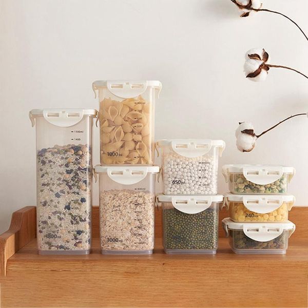 storage bottles & jars 240/65/1000/1800 ml volumes plastic sealed kitchen box transparent food canister keep fresh clear container jar
storage bottles & jars 240/65/1000/1800 ml volumes plastic sealed kitchen box transparent food canister keep fresh clear container jar