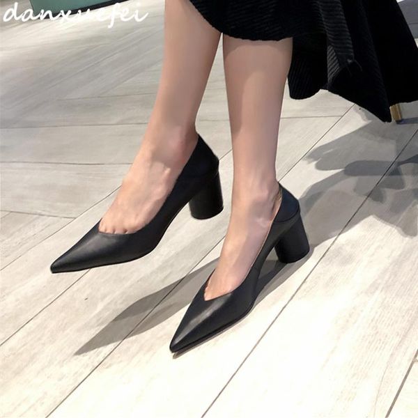 dress shoes women's genuine leather high heel slip-on mules pointed toe med comfort spring pumps quality ladies heels, Black
dress shoes women's genuine leather high heel slip-on mules pointed toe med comfort spring pumps quality ladies heels, Black