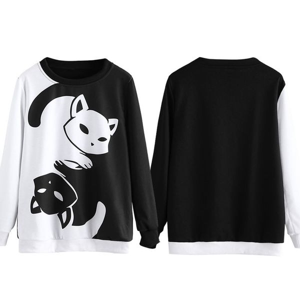 women's hoodies & sweatshirts women spring fashion pullover sweatshirt cat black white color patchwork cute harajuku female jumper dxuo
women's hoodies & sweatshirts women spring fashion pullover sweatshirt cat black white color patchwork cute harajuku female jumper dxuo