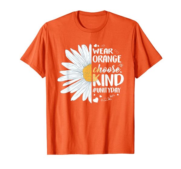 orange unity day wear orange choose kind daisy unity day t-shirt, White;black
orange unity day wear orange choose kind daisy unity day t-shirt, White;black