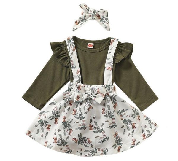 girl's dresses baby's girls clothes suit round neck romper strap skirt with bow headdress autumn solid color, Red;yellow
girl's dresses baby's girls clothes suit round neck romper strap skirt with bow headdress autumn solid color, Red;yellow