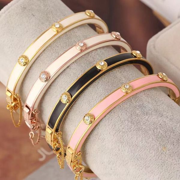 bangles bracelet jewelry enamel color glaze fashion simple rivet inlaid diamond can open multicolor female, Black
bangles bracelet jewelry enamel color glaze fashion simple rivet inlaid diamond can open multicolor female, Black