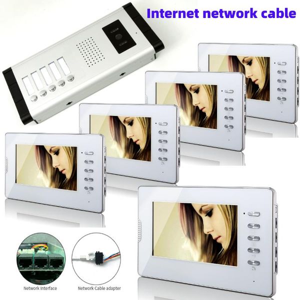 apartment visual intercom 7 inch monitor video door phone doorbell 100 meter wired network cable home security system phones
apartment visual intercom 7 inch monitor video door phone doorbell 100 meter wired network cable home security system phones