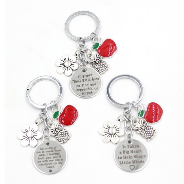 keychains 10pcs wholesale teacher gifts stainless steel charms key chain a great keychain ring for teachers jewelry, Silver 
keychains 10pcs wholesale teacher gifts stainless steel charms key chain a great keychain ring for teachers jewelry, Silver