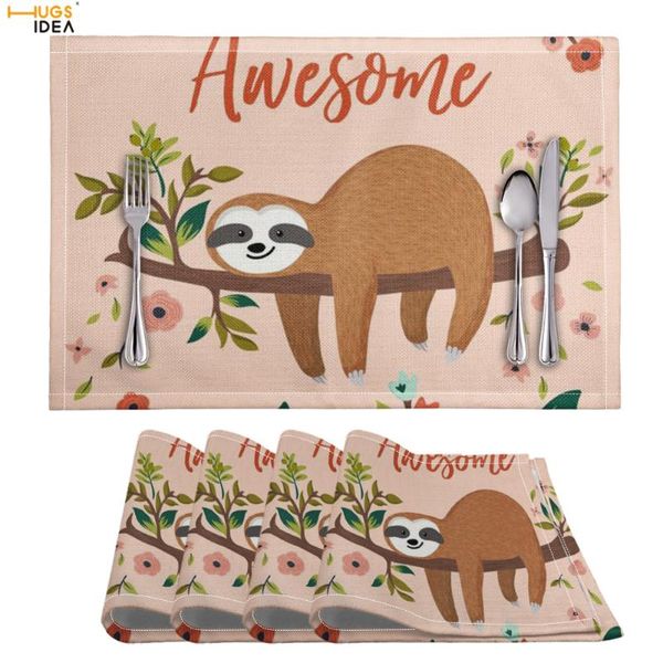 4pcs set placemat table dish bowl anti scalding pad cute cartoon sloth design party decoration tableware mat potholder mats & pads
4pcs set placemat table dish bowl anti scalding pad cute cartoon sloth design party decoration tableware mat potholder mats & pads