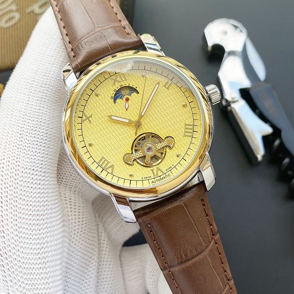 2021 luxury men's watch big flywheel automatic mechanical watches four needles wristwatch european brand stainless steel and leather st, Slivery;brown
2021 luxury men's watch big flywheel automatic mechanical watches four needles wristwatch european brand stainless steel and leather st, Slivery;brown