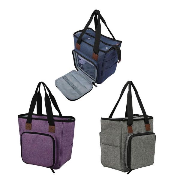 storage bags knitting bag oxford cloth dustproof yarn for wool and needles grey/blue/purple organizers
storage bags knitting bag oxford cloth dustproof yarn for wool and needles grey/blue/purple organizers