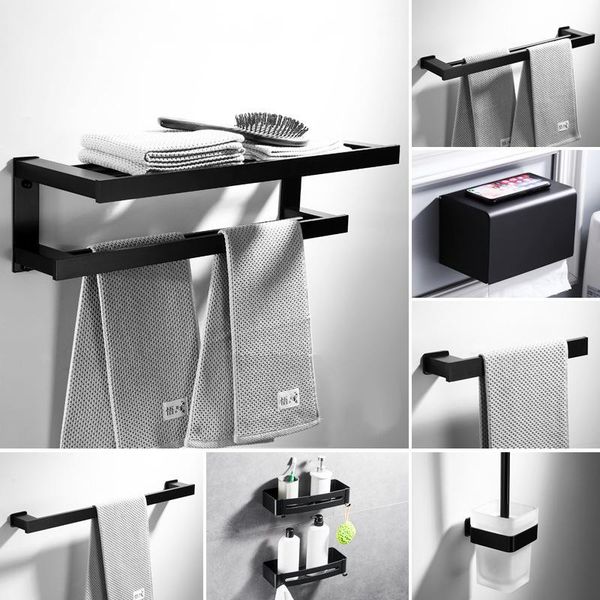 bathroom hardware set space aluminum black towel rack bath storage toilet punching yjmhy-3005 accessory
bathroom hardware set space aluminum black towel rack bath storage toilet punching yjmhy-3005 accessory
