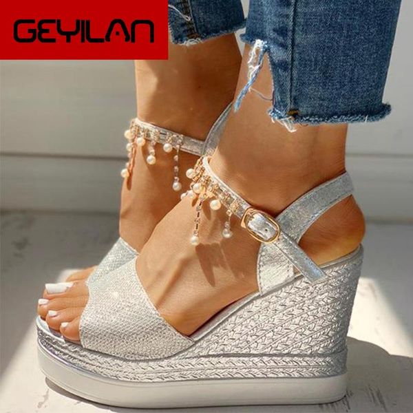 women wedge sandals summer bead studded detail platform buckle strap peep toe thick bottom casual shoes ladies, Black
women wedge sandals summer bead studded detail platform buckle strap peep toe thick bottom casual shoes ladies, Black