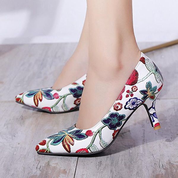 7cm thin high heels women pumps prom wedding shoes embroider flowers office ladies stiletto chaussures big size 45 dress, Black
7cm thin high heels women pumps prom wedding shoes embroider flowers office ladies stiletto chaussures big size 45 dress, Black